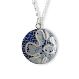 Wedding Lace Necklace - Or Any Sentimental Material - Sterling Silver Large Pendant