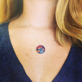 Orange and Blue Lace GameDay Necklace