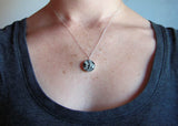 Wedding Lace Necklace - Or Any Sentimental Material - Sterling Silver Small Pendant