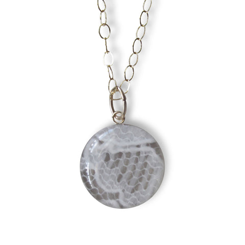 Wedding Lace (or any sentimental material) Charm - 14K Gold Small Pendant (no chain)