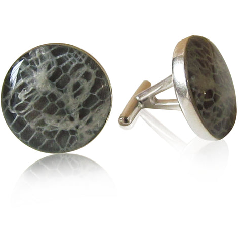 Wedding Lace Cufflinks - Or Any Sentimental Material - Sterling Silver