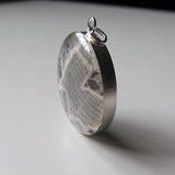 Wedding Lace (or any sentimental material) Charm - Sterling Silver Large Pendant (no chain)