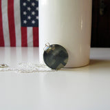 Military Uniform Keepsake Necklace - Medium Pendant Sterling Silver