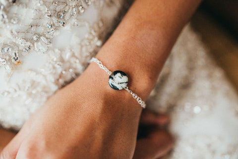 dress the part silver bracelet 6mm Sterling Silver Beaded Bracelet Average (7 inches)