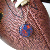 Orange and Blue Lace GameDay Necklace