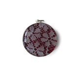 Wedding Lace (or any sentimental material) Charm - Sterling Silver Medium Pendant (no chain)