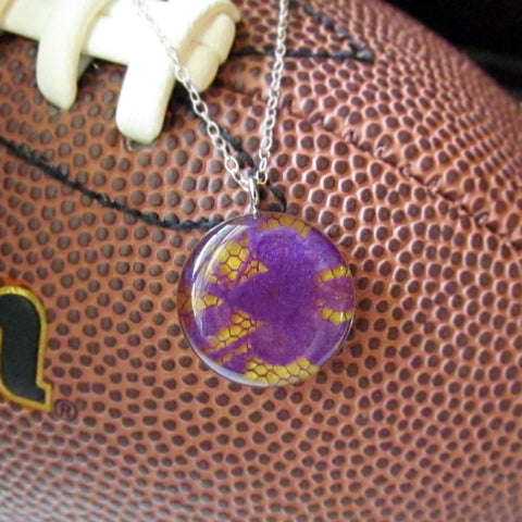 Purple and Yellow GameDay Necklace